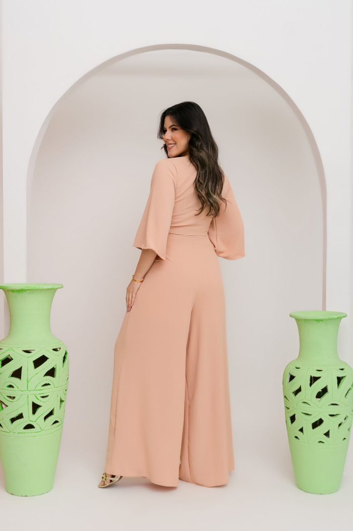 Conjunto Calça Pantalona VS e Cropped Dani Nude__