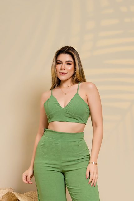 Calça Natália Skinny Verde_