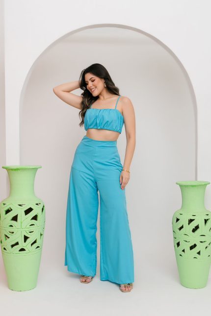 Calça Pantalona VS Azul Céu