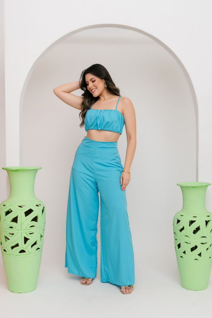 Calça Pantalona VS Azul Céu